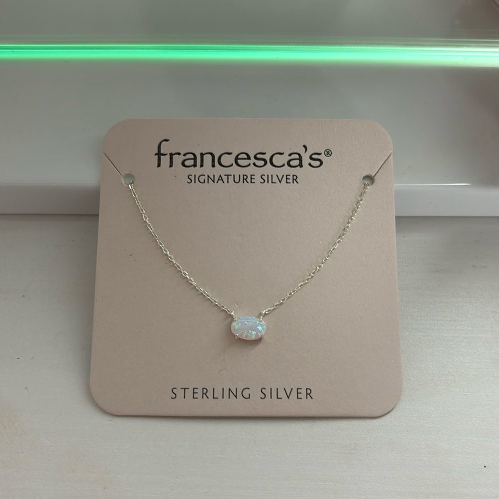 Francesca’s signature sterling silver necklace